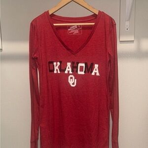 University of Oklahoma V-Neck long sleeve